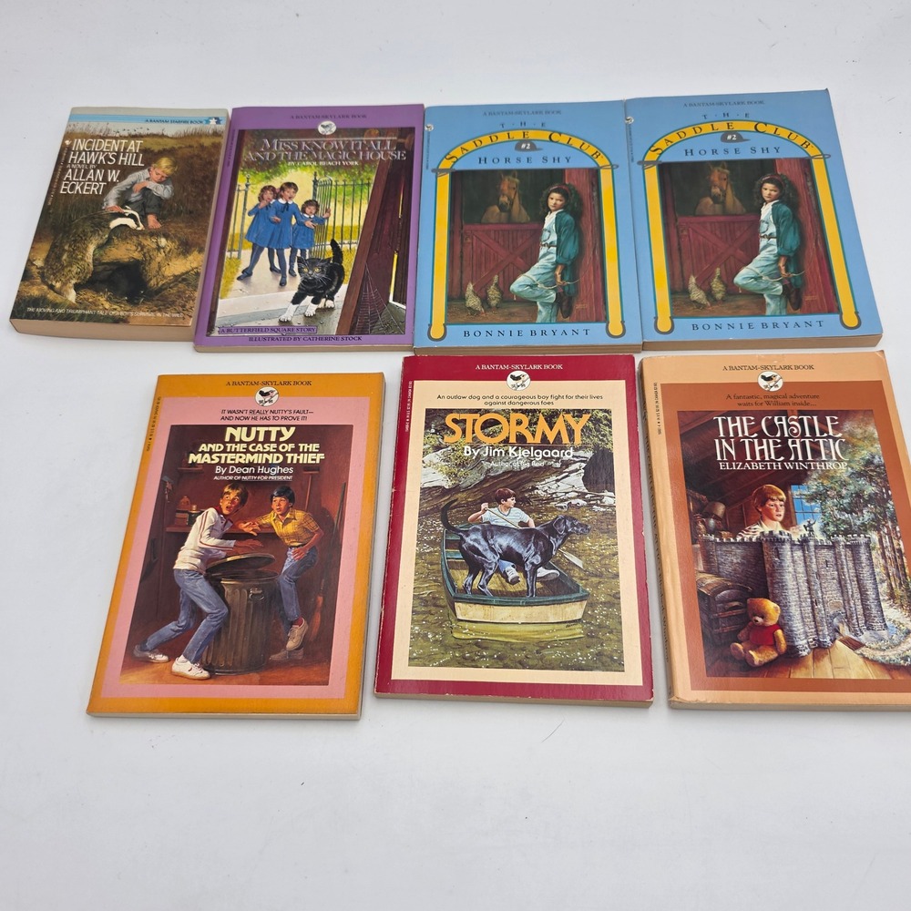 Vintage 80s Bantam Skylark Starfire Childrens Books Lot of 7 Castle in the Attic